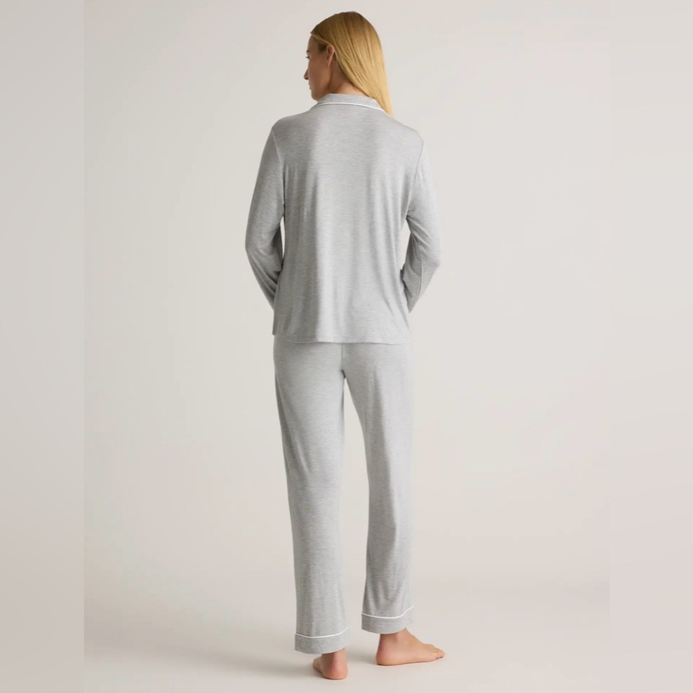 Quince Bamboo Jersey Long Sleeve Pajama Set - Picture 9 of 10